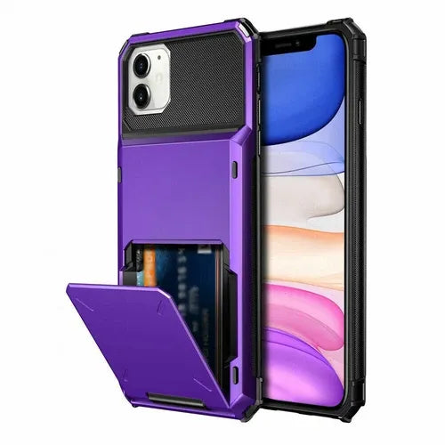 GearWithLove™ Armor Wallet Card Holder Case for iPhone