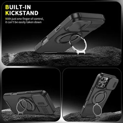GearWithLove™ Rugged Magnetic Ring Camera Cover Case for iPhone