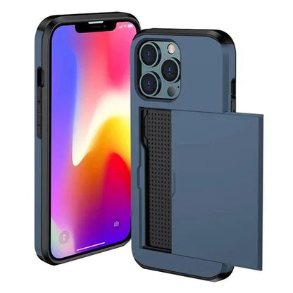 GearWithLove™ Luxury Slim Card Slider Wallet Case for iPhone