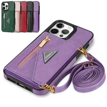 GearWithLove™ Luxury Crossbody Wallet Phone Case for iPhone