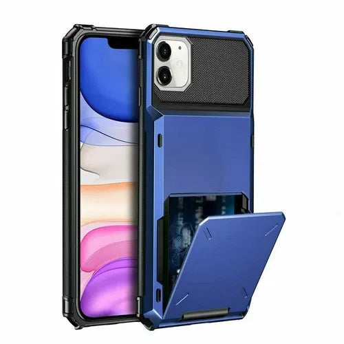GearWithLove™ Armor Wallet Card Holder Case for iPhone