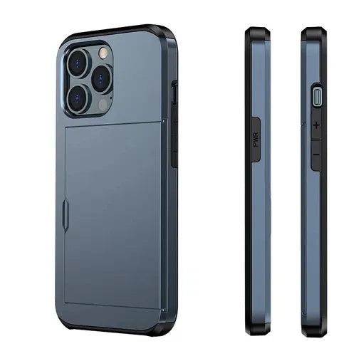 GearWithLove™ Luxury Slim Card Slider Wallet Case for iPhone