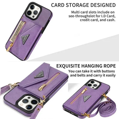 GearWithLove™ Luxury Crossbody Wallet Phone Case for iPhone