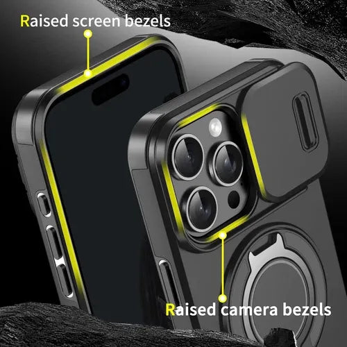 GearWithLove™ Rugged Magnetic Ring Camera Cover Case for iPhone