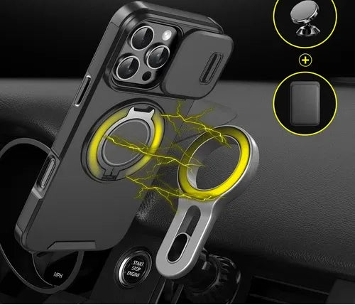 GearWithLove™ Rugged Magnetic Ring Camera Cover Case for iPhone