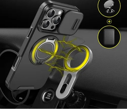 GearWithLove™ Rugged Magnetic Ring Camera Cover Case for iPhone