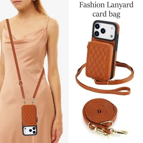 GearWithLove quilted crossbody wallet case lifestyle moments