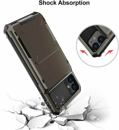 GearWithLove™ Armor Wallet Card Holder Case for iPhone