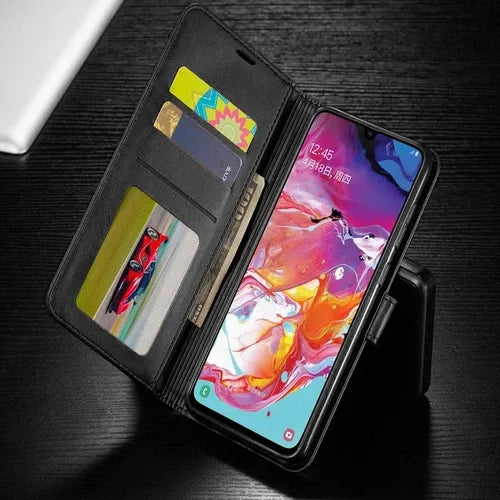 Samsung Wallet Case + Tempered Glass