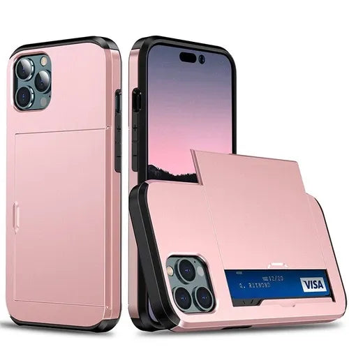 GearWithLove™ Luxury Slim Card Slider Wallet Case for iPhone