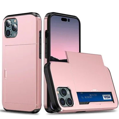 GearWithLove™ Luxury Slim Card Slider Wallet Case for iPhone