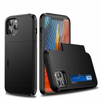 GearWithLove™ Luxury Slim Card Slider Wallet Case for iPhone