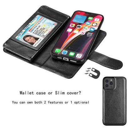 Luxury Leather Wallet iPhone Case Cover