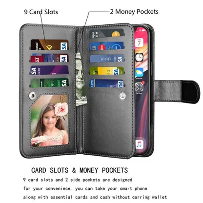 Luxury Leather Wallet iPhone Case Cover