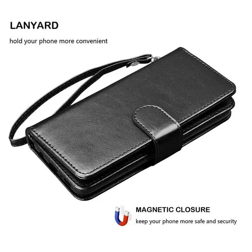Luxury Leather Wallet iPhone Case Cover