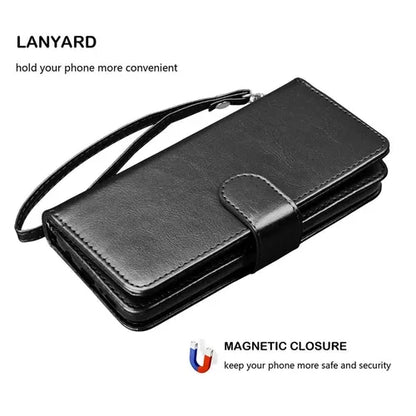 Luxury Leather Wallet iPhone Case Cover