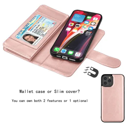 Luxury Leather Wallet iPhone Case Cover