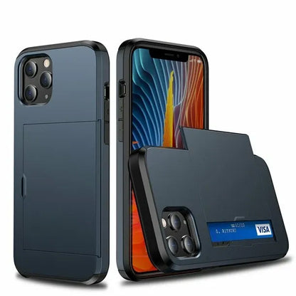 GearWithLove™ Luxury Slim Card Slider Wallet Case for iPhone