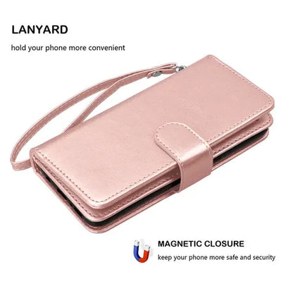 Luxury Leather Wallet iPhone Case Cover