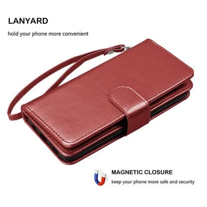Luxury Leather Wallet iPhone Case Cover