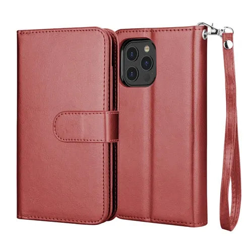 Luxury Leather Wallet iPhone Case Cover