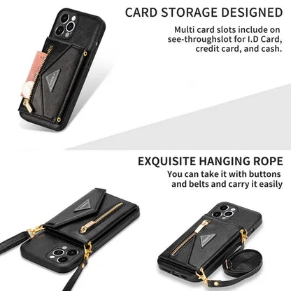 GearWithLove™ Luxury Crossbody Wallet Phone Case for iPhone