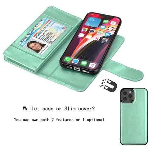 Luxury Leather Wallet iPhone Case Cover