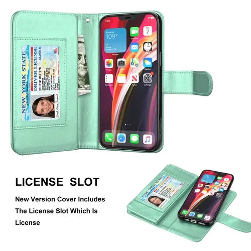 Luxury Leather Wallet iPhone Case Cover