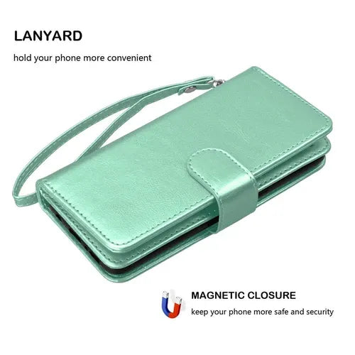 Luxury Leather Wallet iPhone Case Cover