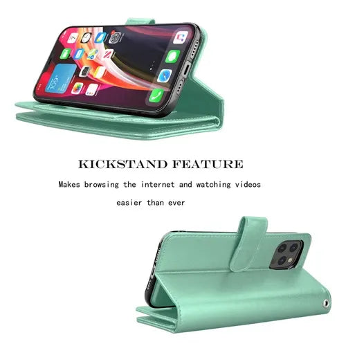 Luxury Leather Wallet iPhone Case Cover