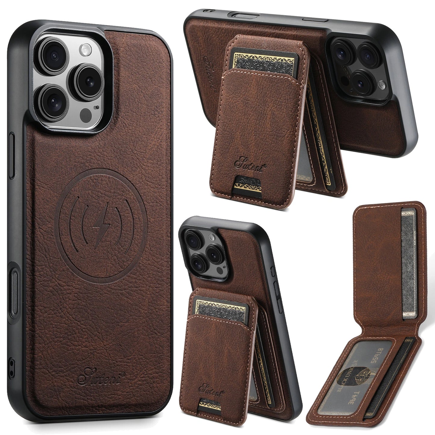 MagSafe-compatible wallet case for iPhone - color and fit view