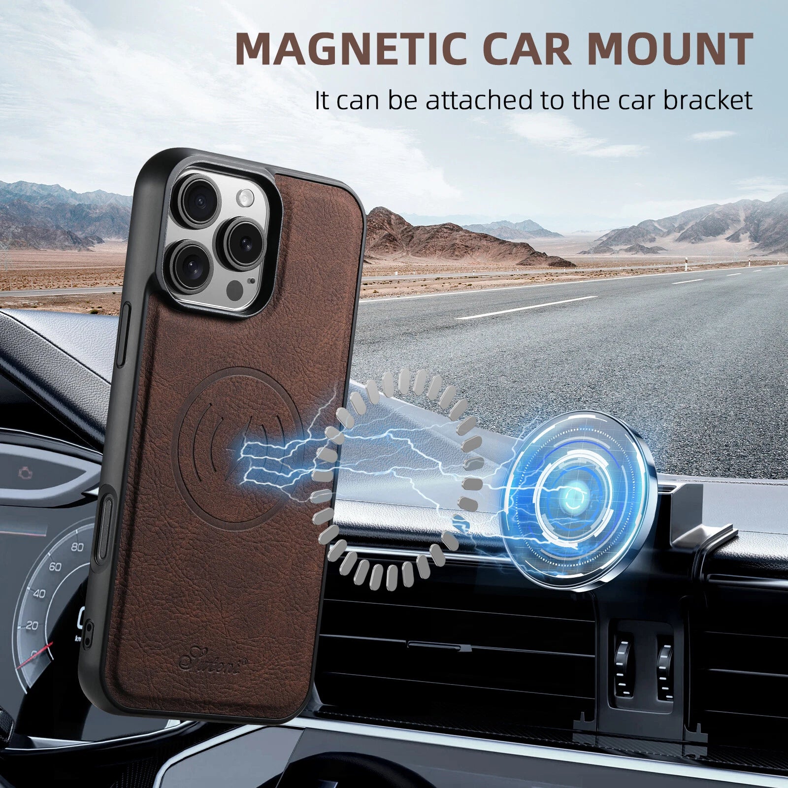 2-in-1 iPhone wallet case with magnetic attachment