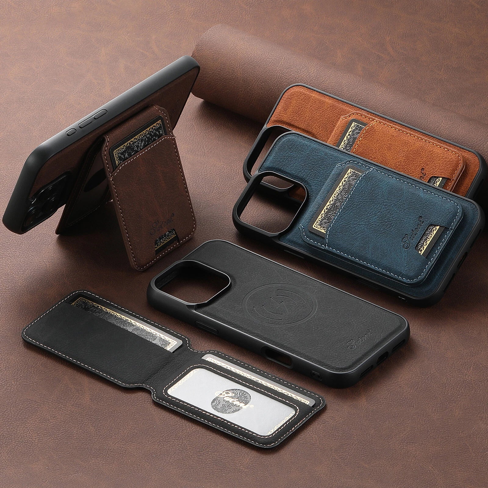 iPhone magnetic wallet case - card holder detail
