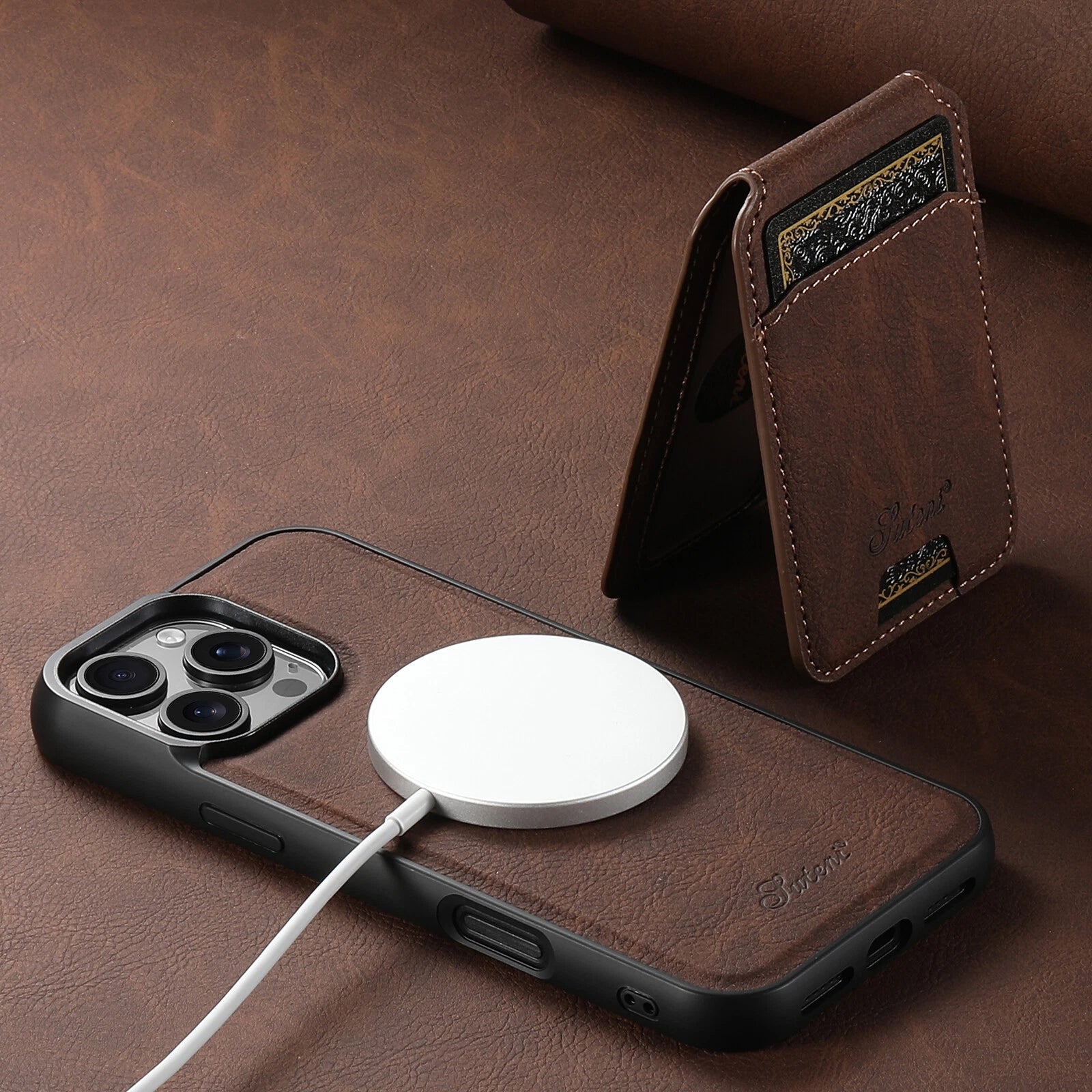 Magnetic wallet phone case - kickstand feature