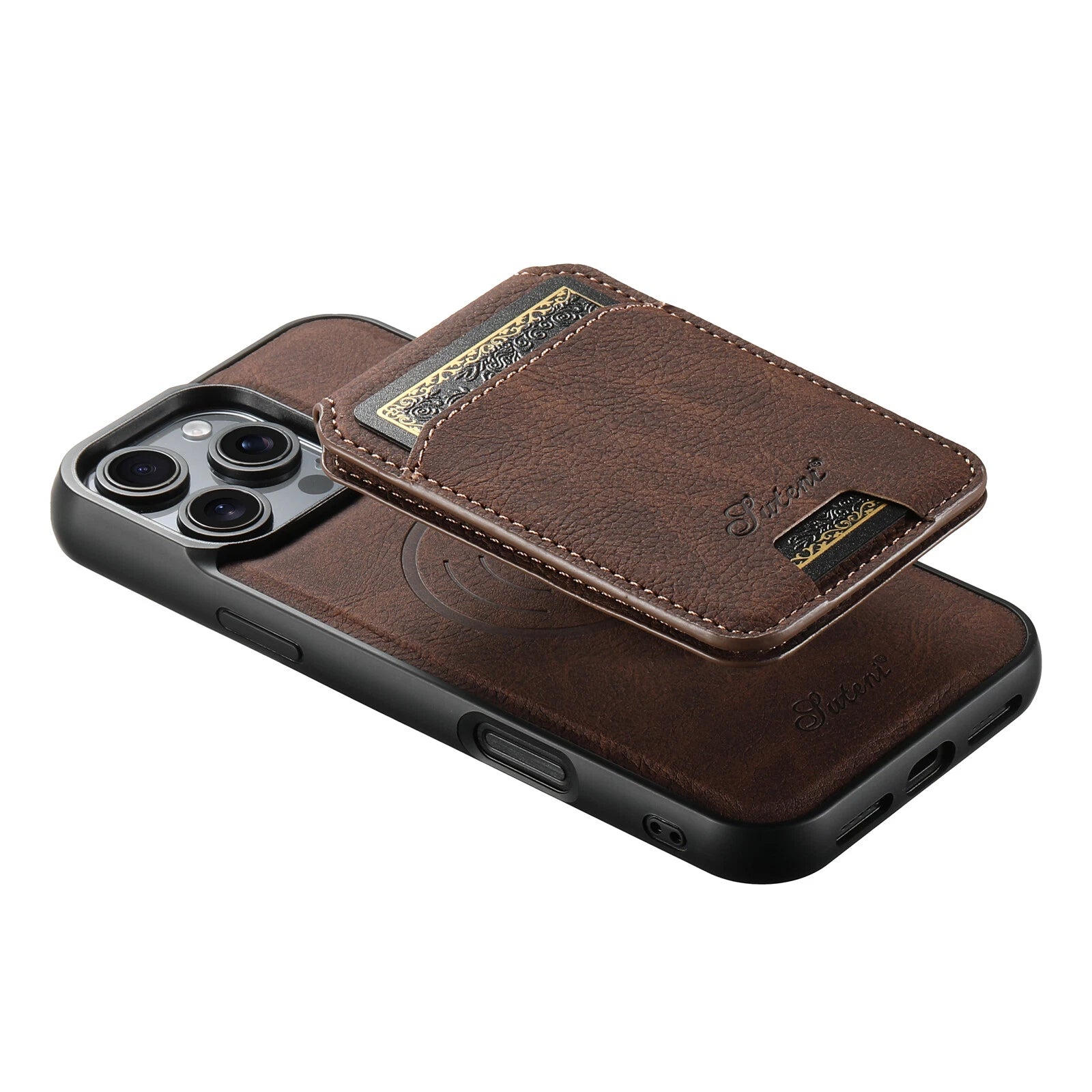 Magnetic wallet case for iPhone - card and cash storage