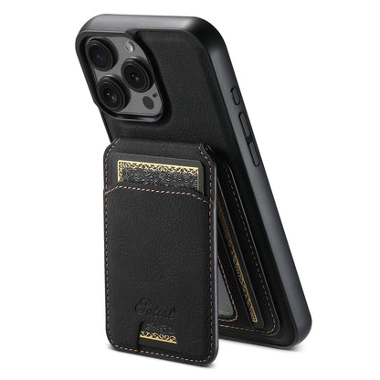 PU leather magnetic wallet case - side view
