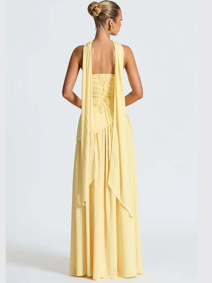 Elegant Strapless Maxi Dress